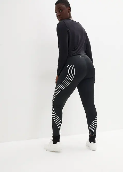 Thermo legging met reflecterende details, cropped, bonprix