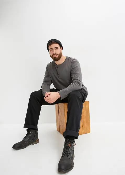 Henley shirt, lange mouw, bonprix