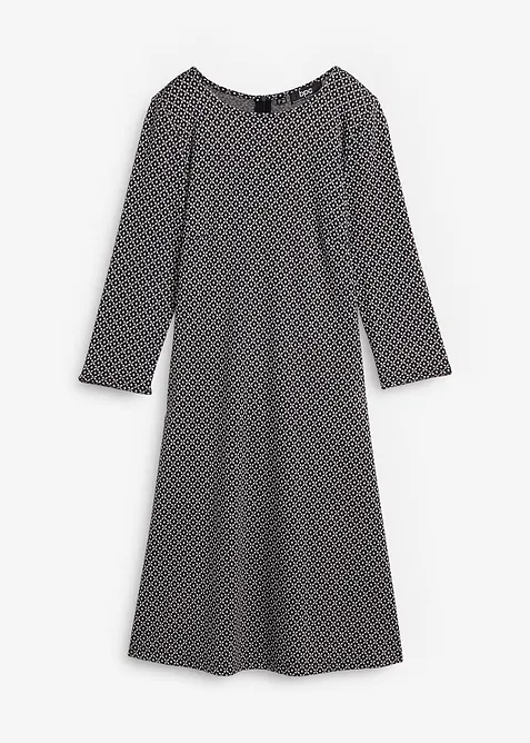 Punto di roma jurk met jacquard patroon, bonprix