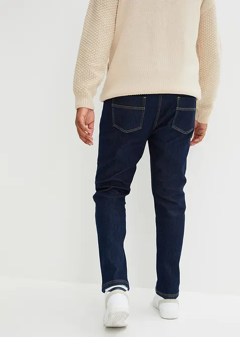 Regular fit stretch thermojeans, extra zacht aan de binnenkant, straight, bonprix