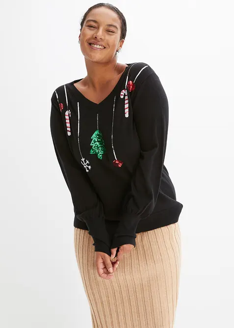 Fijn gebreide trui, bonprix