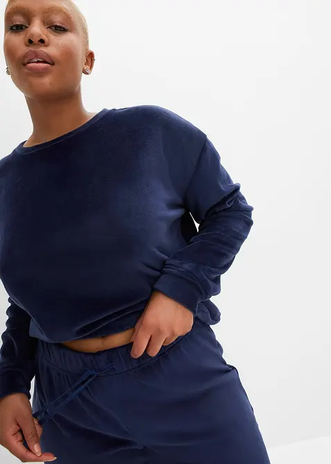 Nicki fluwelen huispak, bonprix