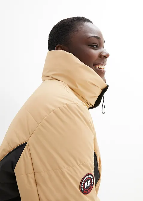 Lange outdoor jas met imitatiebont, waterafstotend, bonprix