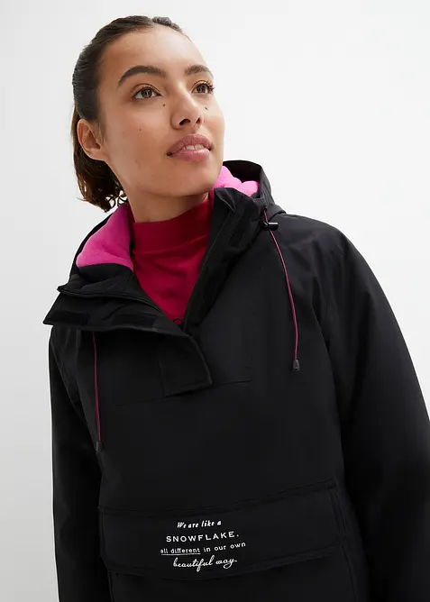 waterdichte outdoor instap ski-jas met fleece voering, oversized, bonprix