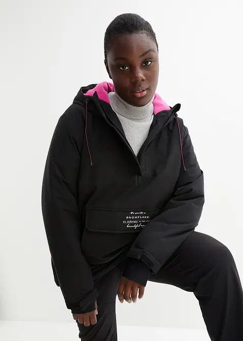 waterdichte outdoor instap ski-jas met fleece voering, oversized, bonprix