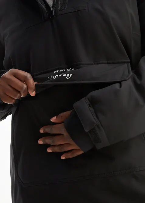 waterdichte outdoor instap ski-jas met fleece voering, oversized, bonprix