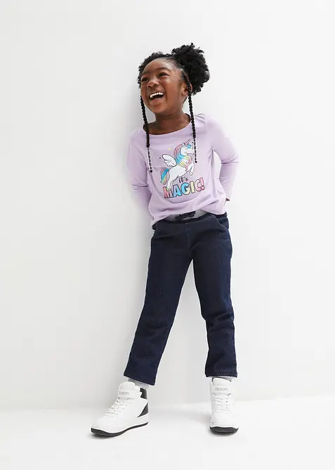 Meisjes thermobroek met jersey voering, mid waist, bonprix