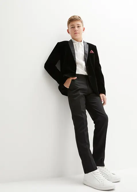 Colbert, broek, overhemd, stropdas (4-dlg. pak), bonprix