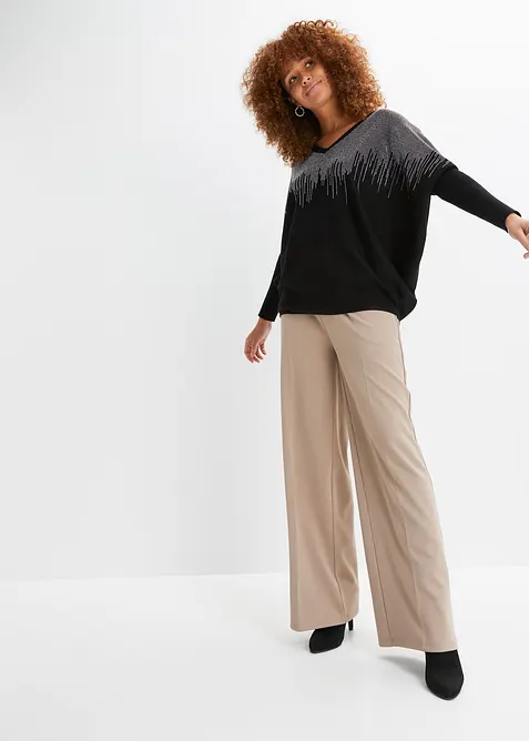 Trui met strass, bonprix