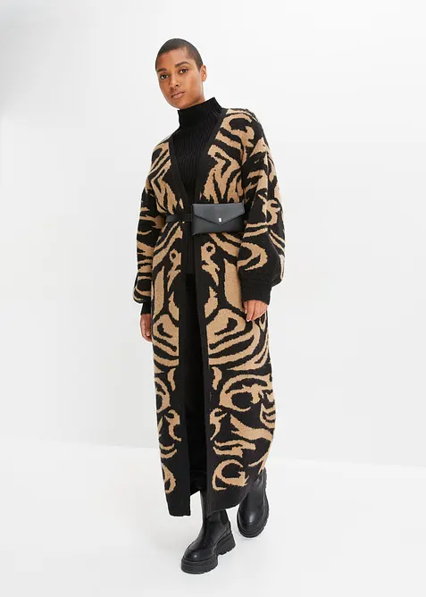 Lang gebreid vest, bonprix