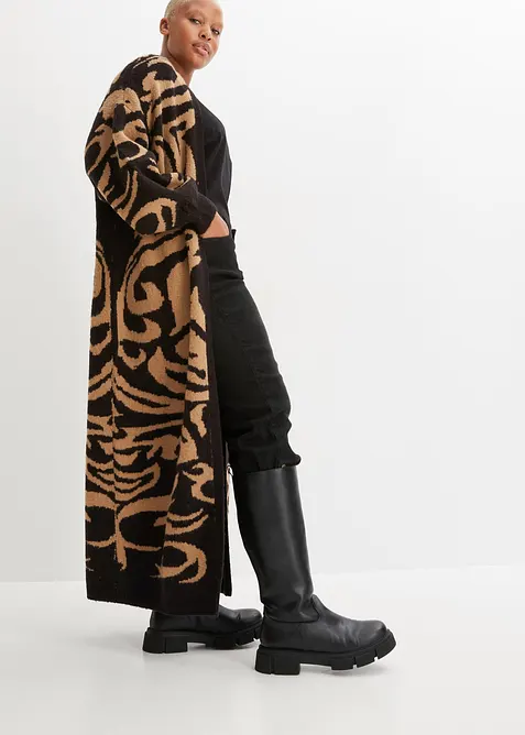 Lang gebreid vest, bonprix