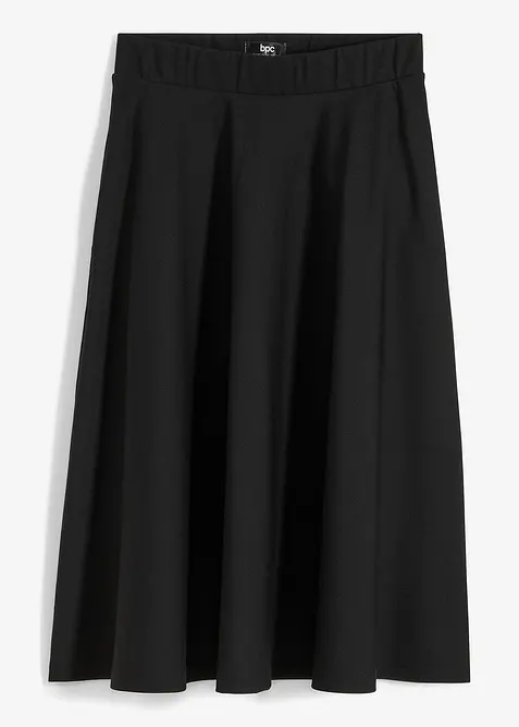 Midi rok van viscoseblend, knielengte, bonprix