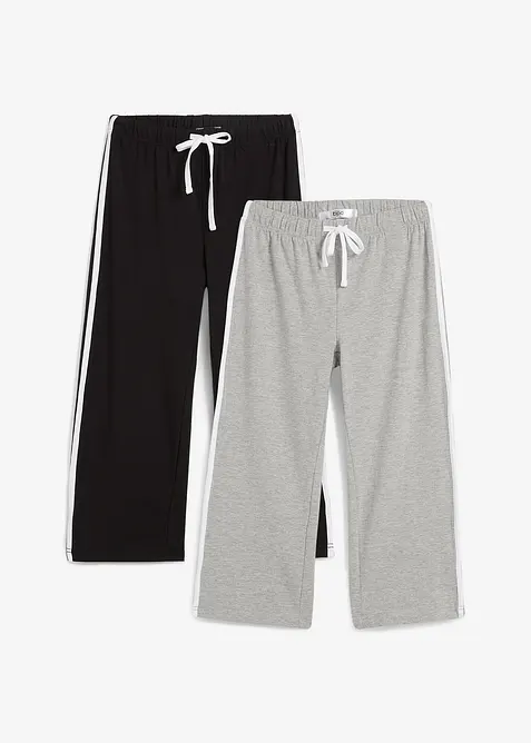 Sport capri in een katoenmix met stretch (set van 2), bonprix