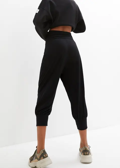 Loungewear harembroek in caprilengte, bonprix