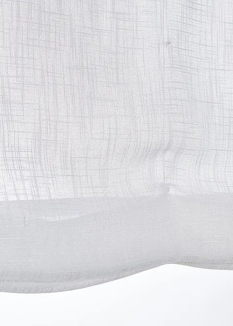 Vouwgordijn in linnen look met rijgkoord, bonprix