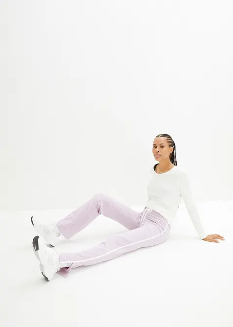 Jersey broek van katoen met stretch (set van 2), bonprix