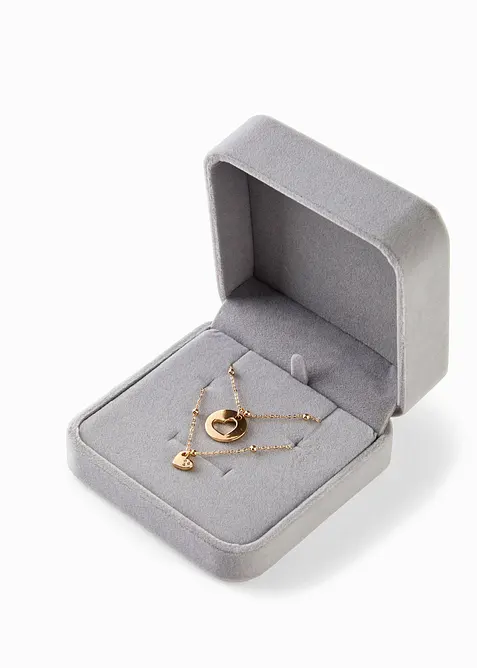 Kettingen set met hartvormige hangers (2-dlg.), bonprix
