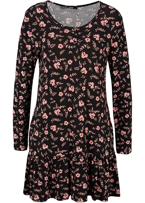 Lange shirt tuniek in een viscosemix, bonprix