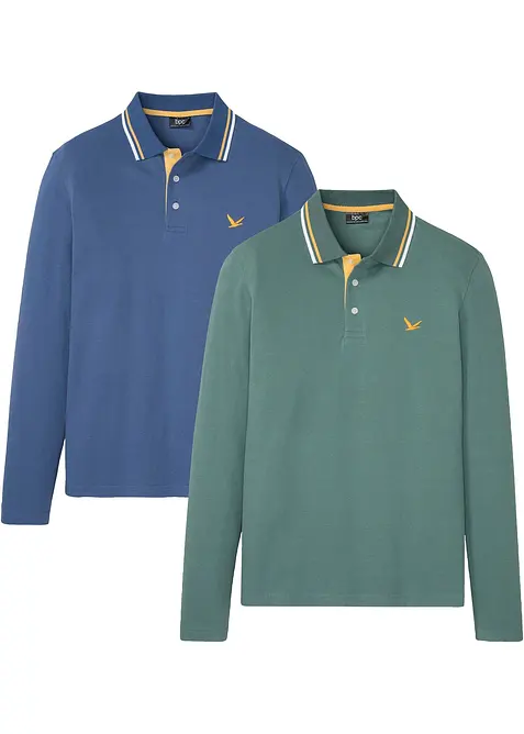 Poloshirt van biologisch katoen (set van 2), bonprix
