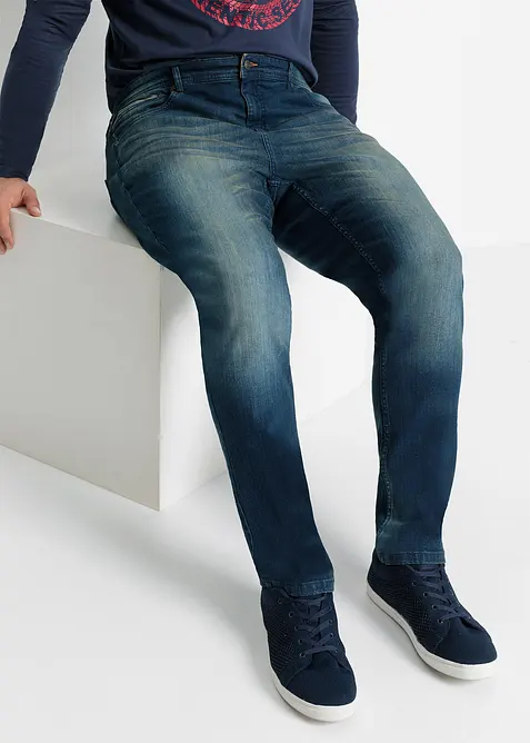 Lichte slim fit stretch jeans, straight, bonprix