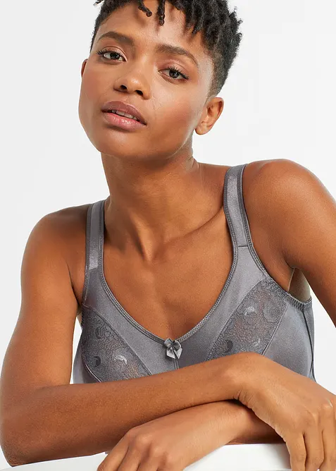 Steun bh zonder beugels met gewatteerde bandjes (set van 2), bonprix