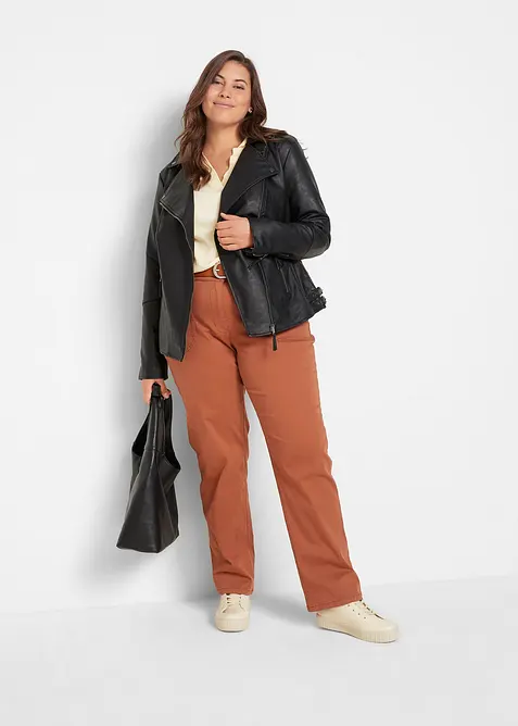 Imitatieleren jas van viscose, bonprix