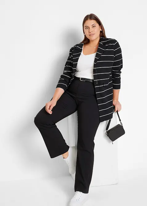 Bengaline stretch broek, bootcut, bonprix