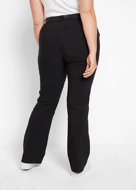 Bengaline stretch broek, bootcut, bonprix