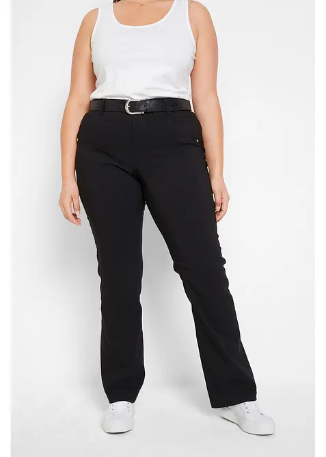 Bengaline stretch broek, bootcut, bonprix