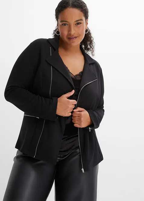 Biker jas in een viscosemix, bonprix