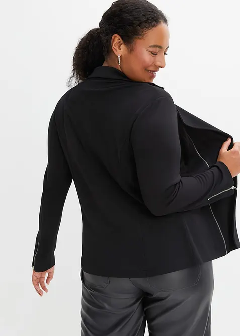 Biker jas in een viscosemix, bonprix