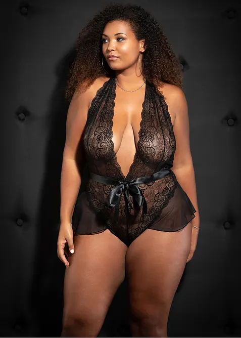 Body ouvert van kant, bonprix