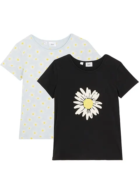 Meisjes T-shirt (set van 2), bonprix