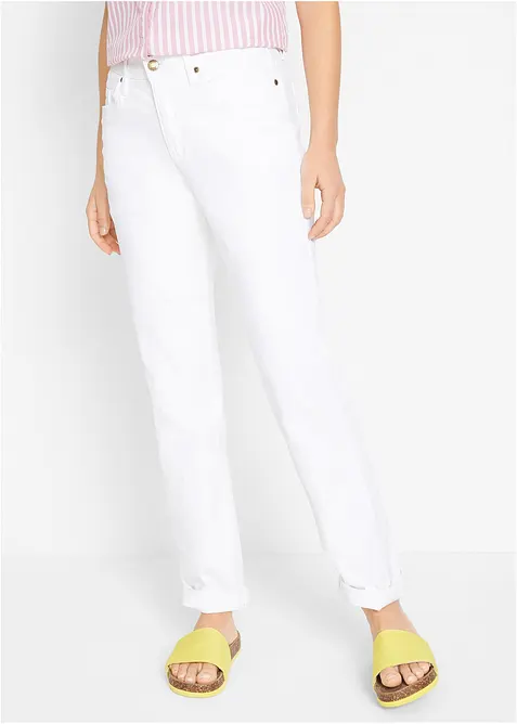 Mom jeans mid waist, long, bonprix