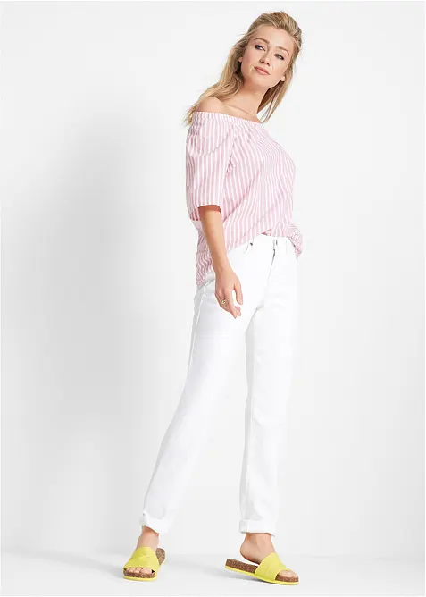 Mom jeans mid waist, long, bonprix