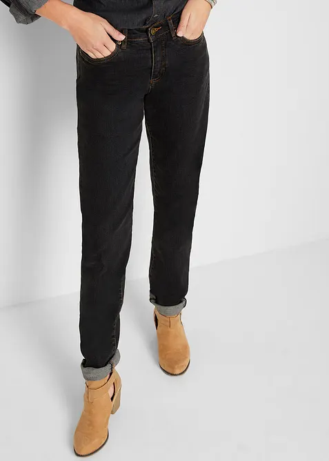 Mom jeans mid waist, long, bonprix