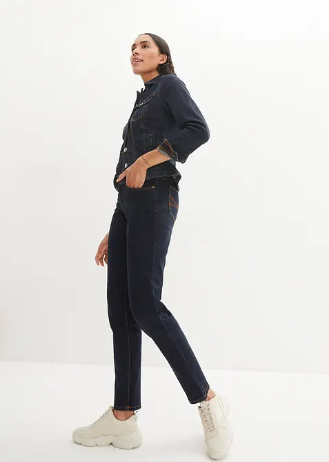 Mom jeans mid waist, long, bonprix
