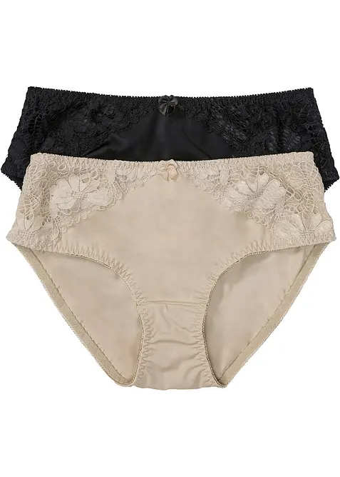 Maxislip met kant (set van 2), bonprix