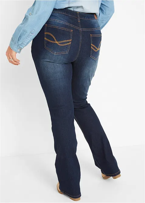 Bootcut stretch jeans, mid waist, bonprix