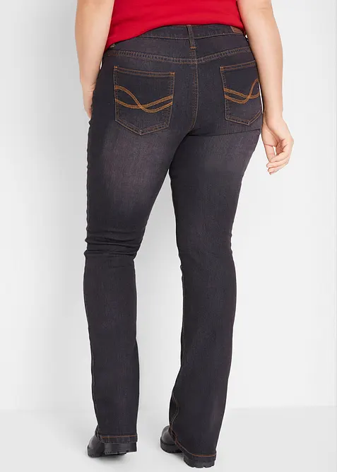 Bootcut stretch jeans, mid waist, bonprix