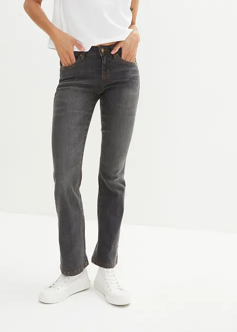 Bootcut stretch jeans, mid waist, bonprix