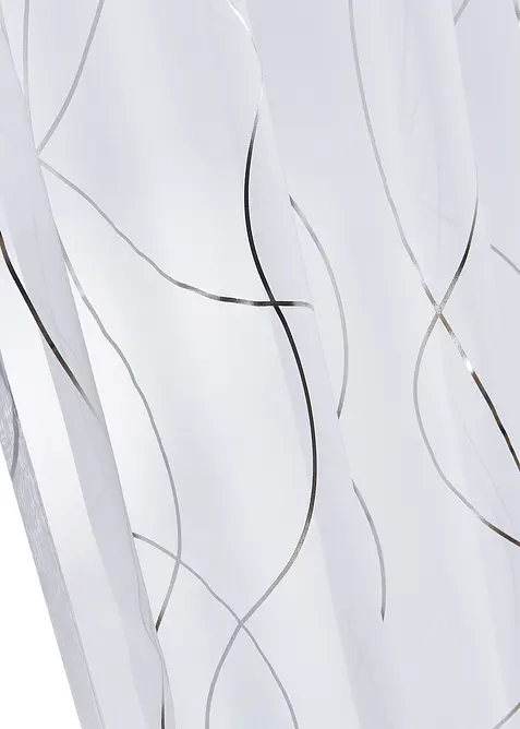 Transparant gordijn met glanzende print (1 stuk), bonprix