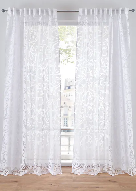 Ausbrenner gordijn met ranken (1 stuk), bonprix