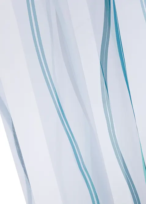 Transparant gordijn met golfmotief (1 stuk), bonprix