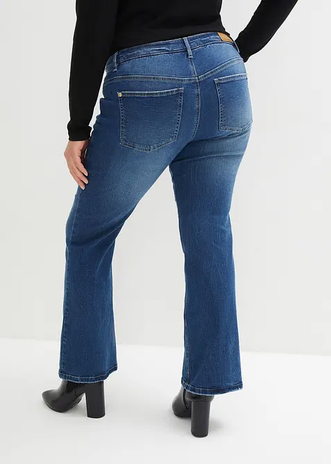 Mid waist stretch jeans, bootcut, bonprix