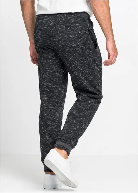 gemêleerde joggingbroek met geribde boorden, bonprix