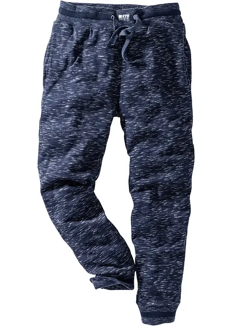 gemêleerde joggingbroek met geribde boorden, bonprix