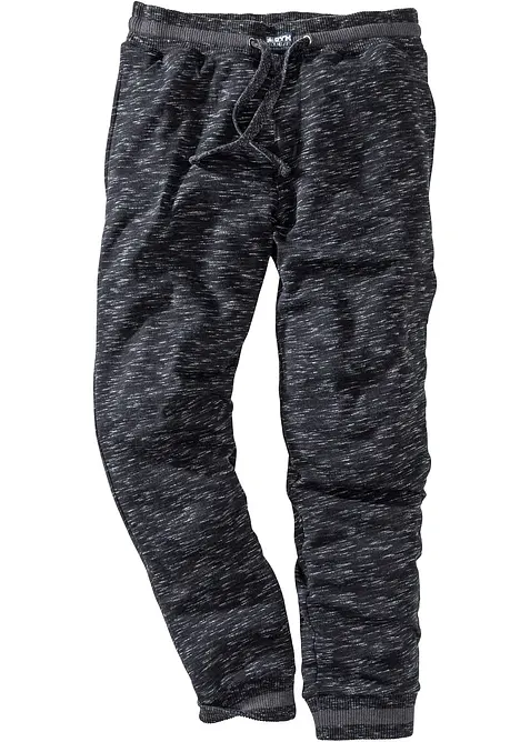 gemêleerde joggingbroek met geribde boorden, bonprix