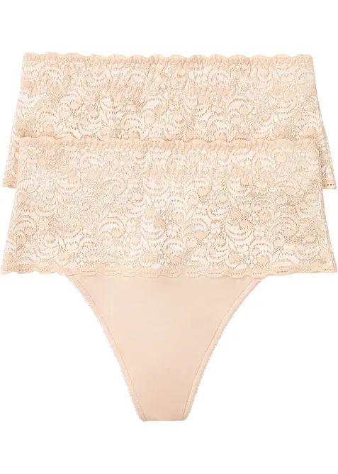 Corrigerende string (set van 2), medium corrigerend, bonprix