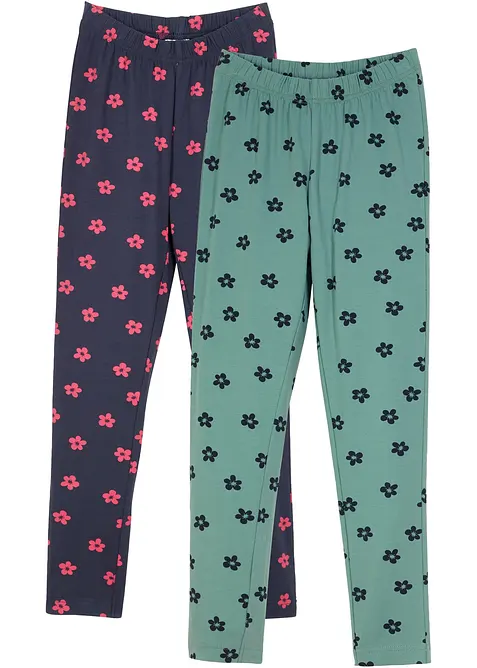 Meisjes legging met biologisch katoen (set van 2), bonprix